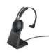 Jabra Evolve2 65 USB-A UC Mono with Charging Stand - Black