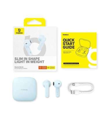 Baseus Bowie E16 Headset True Wireless Earphones In-ear Calls/Music USB Type-C Bluetooth Blue