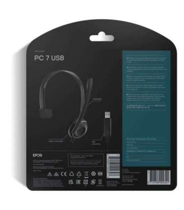 Sennheiser PC 7 USB Headset Wired Headband Office/Call Centre USB Type-A Black