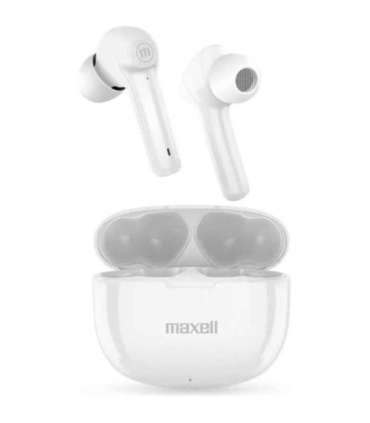 Maxell Dynamic+ wireless headphones with charging case Bluetooth white