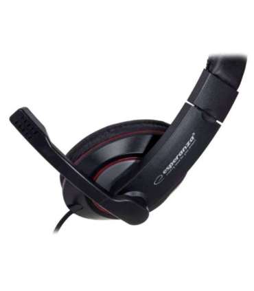 Esperanza EH118 headphones/headset Wired Head-band Calls/Music Black, Red