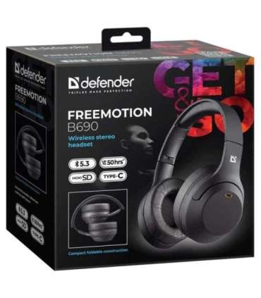 HEADPHONES DEFENDER BLUETOOTH FREEMOTION B690 BLACK