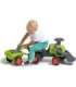 FALK Traktorek Jeździk Baby Claas z Koparką Łyżką i Przyczepą