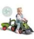 FALK Traktorek Jeździk Baby Claas z Koparką Łyżką i Przyczepą