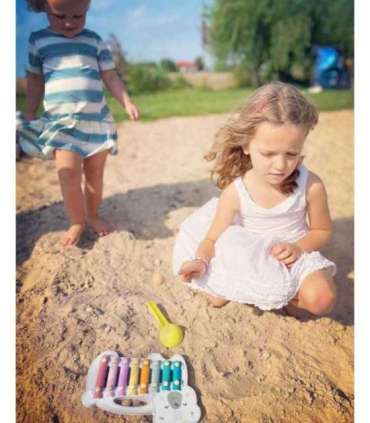 VIGA Drewniane Cymbałki Miś Polarny Ksylofon Montessori