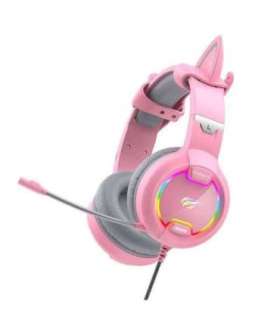 Gaming headphones Havit GAMENOTE H2233d  RGB (pink)