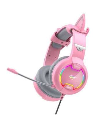 Gaming headphones Havit GAMENOTE H2233d  RGB (pink)