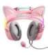 ONIKUMA X15Pro Gaming Headphones Pink/Cat Ears