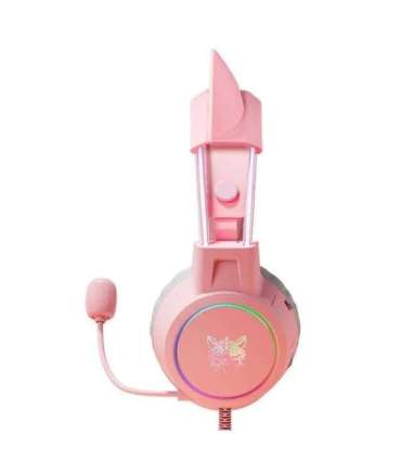 ONIKUMA X15Pro Gaming Headphones Pink/Cat Ears