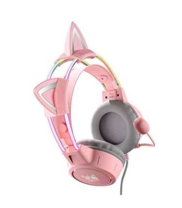 ONIKUMA X15Pro Gaming Headphones Pink/Cat Ears