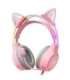 ONIKUMA X15Pro Gaming Headphones Pink/Cat Ears