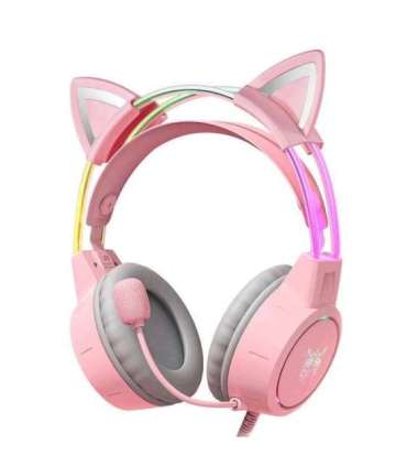 ONIKUMA X15Pro Gaming Headphones Pink/Cat Ears