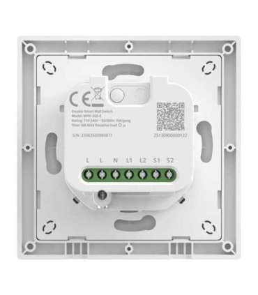 SONOFF MINI-2GS-E Matter Two-Channel Wall Switch.