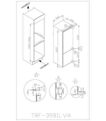 Integreeritav külmik Kluge KC2300J