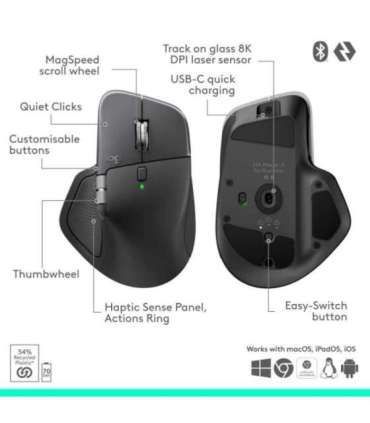 Logitech Mouse MX Master 4 for Business Wireless Graphite