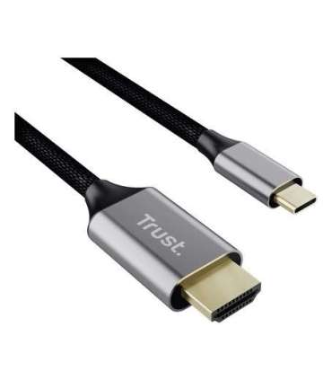 Trust 25630 cable gender changer USB-C HDMI Black, Silver