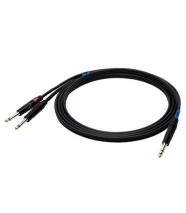 SSQ JSJM1 SS-1452 Cable Jack Stereo - 2x Jack Mono 1 m Black