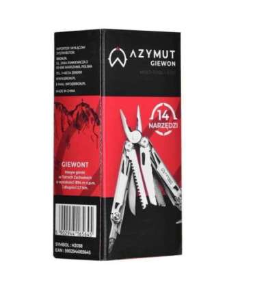 Multitool AZYMUT Giewon - 14 tools + belt pouch (H2038)