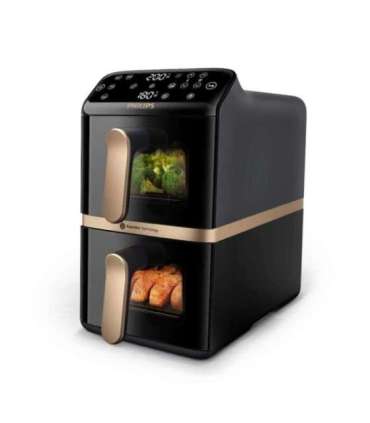 Philips 4000 series Dual Stack Airfryer Vertical Basket 10L Double Stand-alone 2750 W Hot air fryer Black