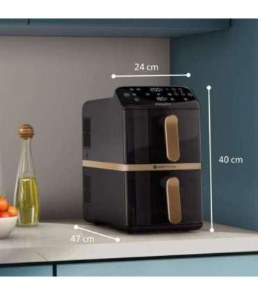 Philips 4000 series Dual Stack Airfryer Vertical Basket 10L Double Stand-alone 2750 W Hot air fryer Black