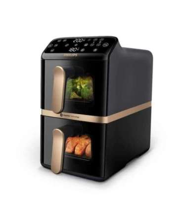 Philips 4000 series Dual Stack Airfryer Vertical Basket 10L Double Stand-alone 2750 W Hot air fryer Black