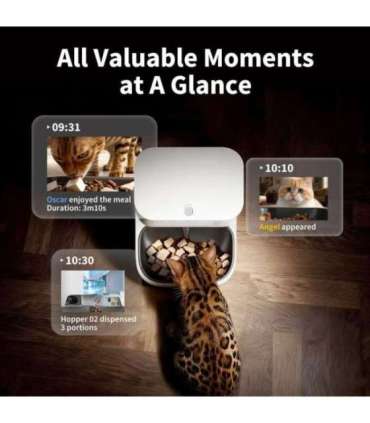 PETKIT YumShare Dual-hopper 2 Automatic Feeder with Camera Capacity 5 L Material ABS, 304 stainless steel White