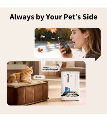 PETKIT YumShare Dual-hopper 2 Automatic Feeder with Camera Capacity 5 L Material ABS, 304 stainless steel White