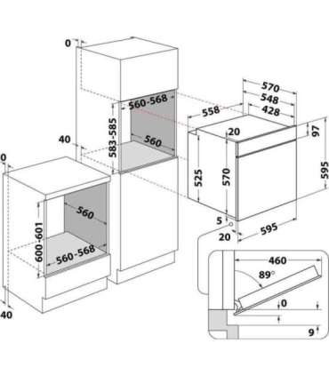WHIRLPOOL Oven OMSK58HU1SX, Inox, Energy class A+, Steam+