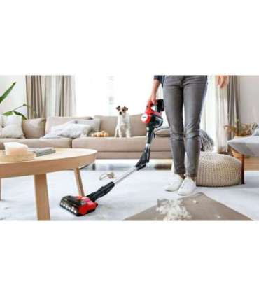 Bosch BCS711PET stick vacuum/electric broom Battery Dry Bagless 0.3 L Black, Red 3 Ah