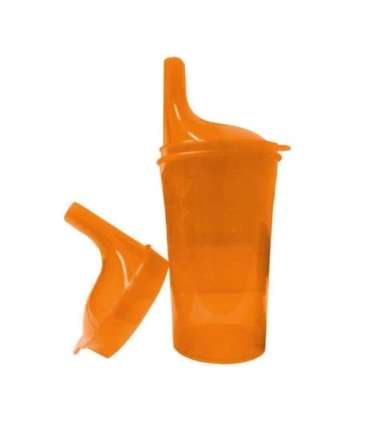 Safety cup to eat and drink orange