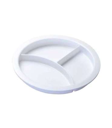 Plate with dividers for the microwave