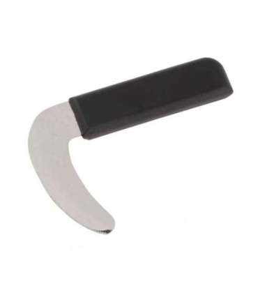 Knife with ergonomic curved handle