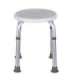 Round aluminium shower stool
