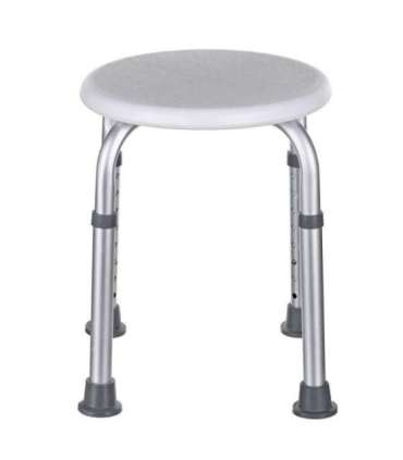 Round aluminium shower stool
