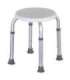 Round aluminium shower stool