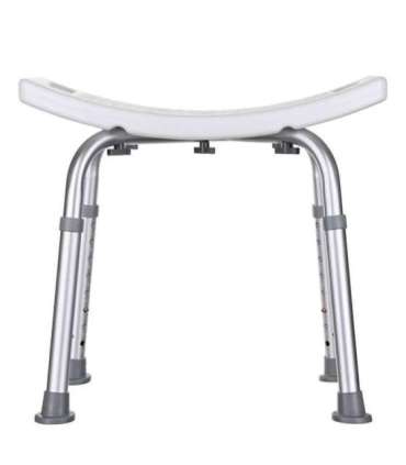 Rectangular shower stool with height adjustment