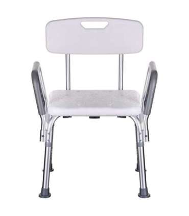 Shower chair with backrest and armrests