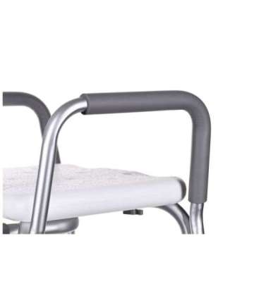 Shower chair with backrest and armrests