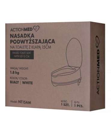 Toilet seat elevation cap with flap 15cm ActionMED NT15AM