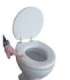Soft toilet seat with a flap