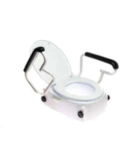 Toilet seat raiser with lid and armrests ANTAR AT51204
