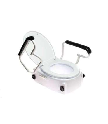 Toilet seat raiser with lid and armrests ANTAR AT51204