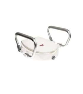Raising toilet seat with foldable handrails AT51205