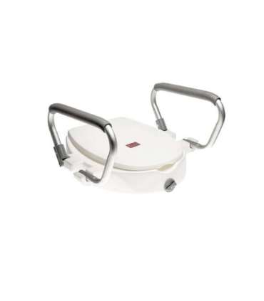 Raising toilet seat with foldable handrails AT51205
