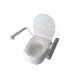 Raising toilet seat with handrails