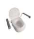 Raising toilet seat with handrails