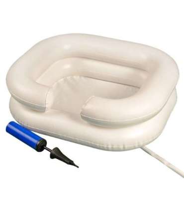 Inflatable head wash pool and shower - set
