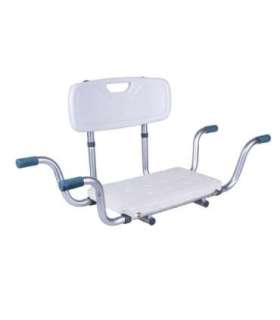 Recessed bath bench with back rest AT51032