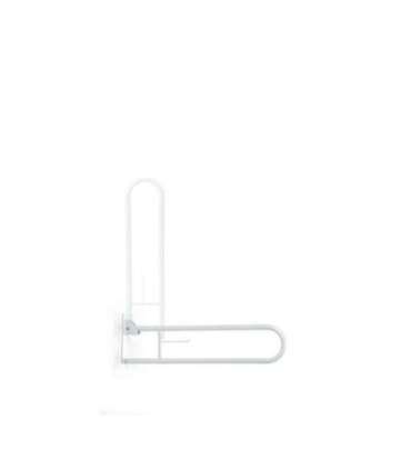 Toilet handrail, bathroom hinged handle White