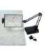 Table-top magnifier mounted on the tabletop